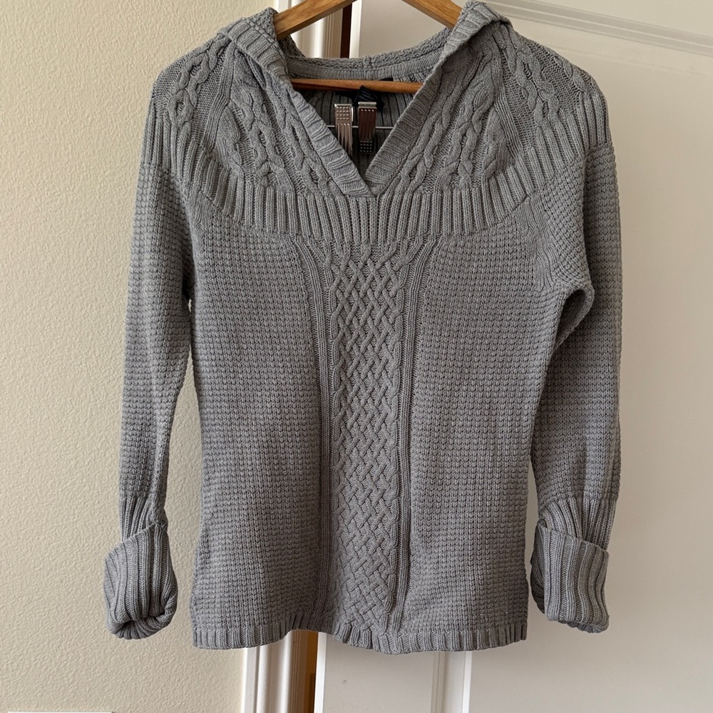 Calvin Klein Collection Gray V-Neck Sweater